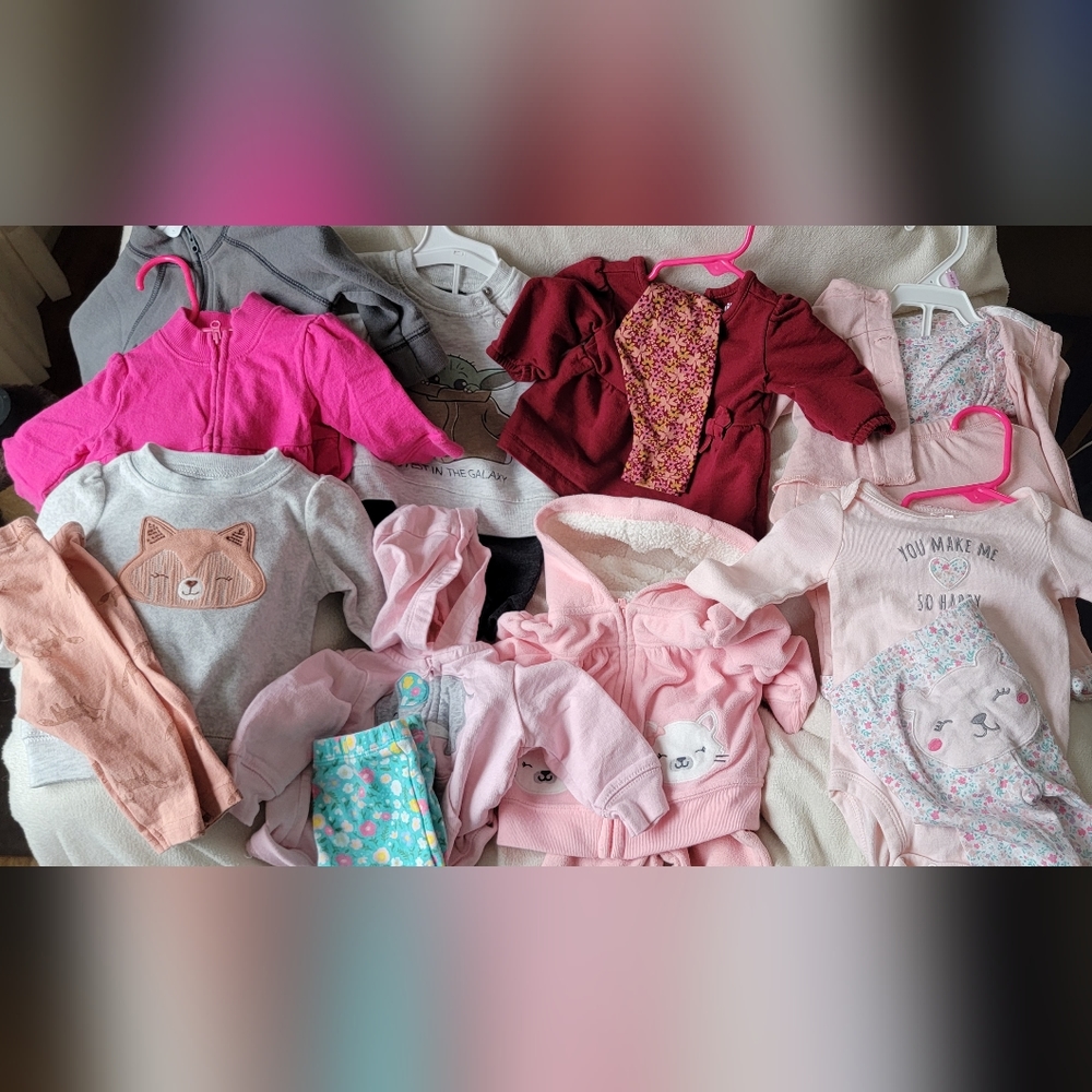 0 to 3 month girls winter and fall outfits
